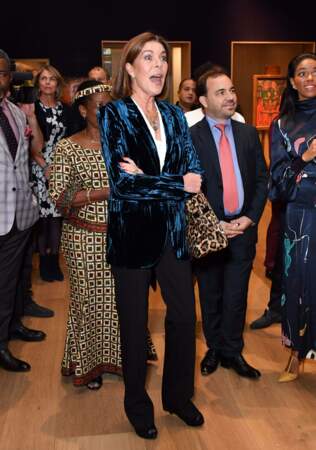 Caroline de Monaco avec un sac léopard