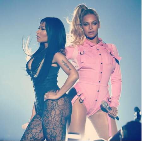 Parmi les camarades de jeu de Beyoncé, la rappeuse Nicki Minaj.