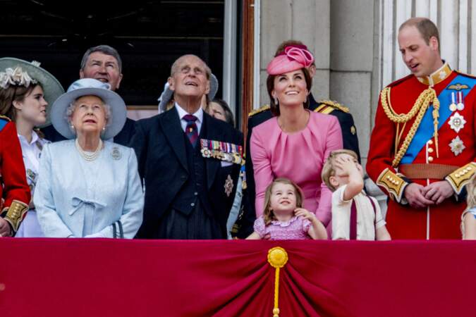 George et Charlotte impressionnés par la parade "Trooping The Colour" à Londres le 17 juin 2017