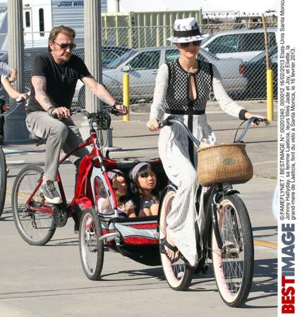 En février 2013, balade à vélo en famille à Santa Monica