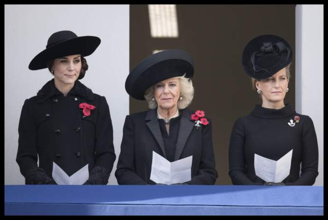 Kate Middleton avec la Duchesse de Cornwall et la Comtesse de Wessex