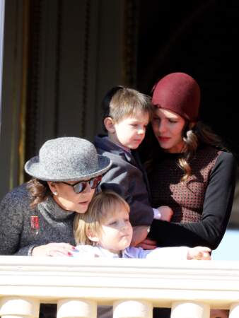 La princesse Caroline de Hanovre, Charlotte Casiraghi, son fils Raphaël Elmaleh et Sacha Casiraghi