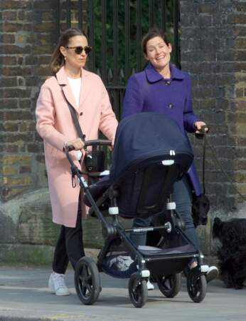 Ce 15 avril 2019, Pippa Middleton était particulièrement élégante dans un manteau rose poudré