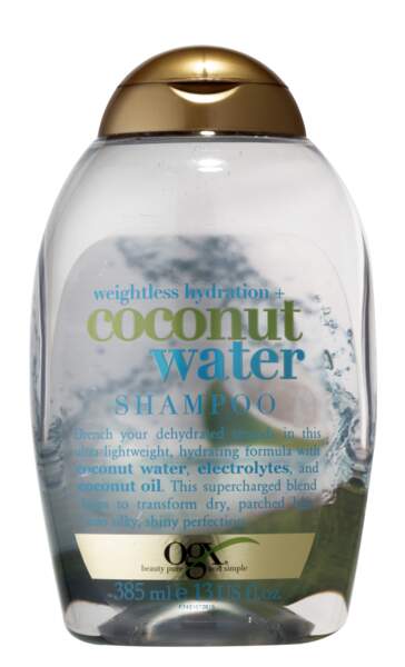 Coconut Water Shampoo, OGX, 9,95 €, monoprix.fr