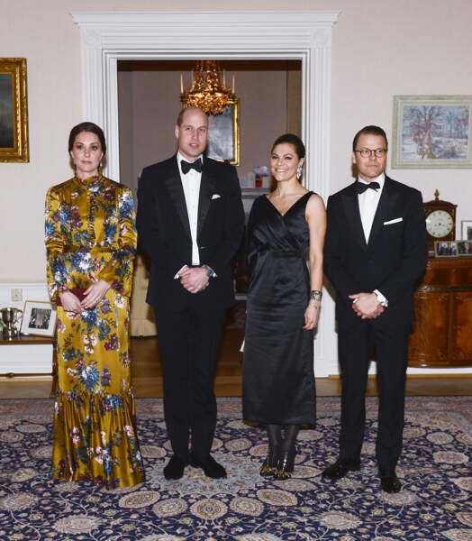 Kate Middleton, le prince William, la princesse Victoria de Suède et le prince Daniel 