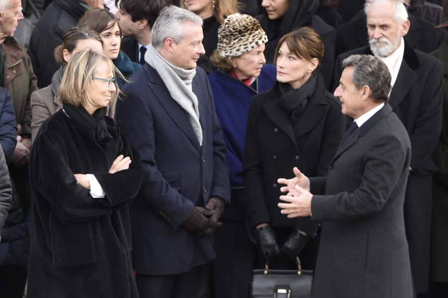 Francoise Nyssen, Bruno Le Maire, Nicolas Sarkozy et Carla Bruni-Sarkozy