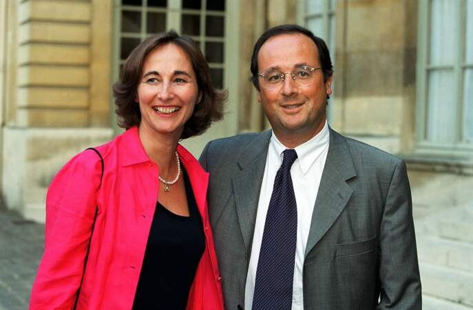 Ségolène Royal et François Hollande à Matignon lors du dîner des ministres de Lionel Jospin, le 28 Juillet 1999