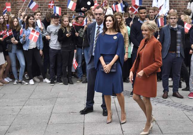 Brigitte Macron tout sourire aux côtés de Mary du Danemark