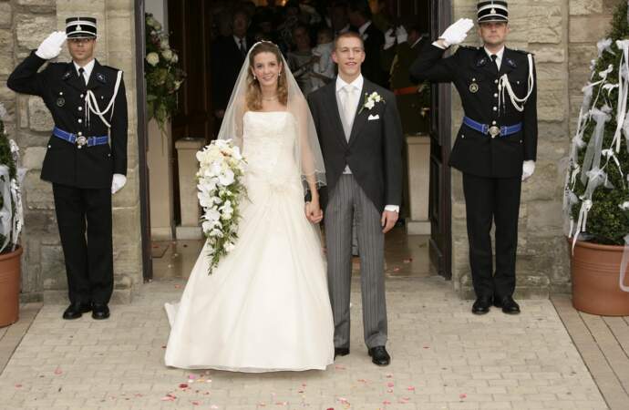 Tessy Anthony et Louis du Luxembourg lors de leur mariage le 29 septembre 2006