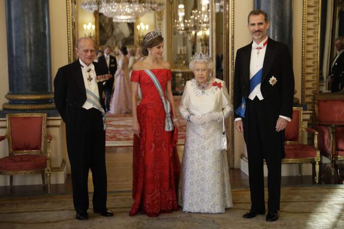 Dîner d'état à Buckingham Palace pour la venue du roi Felipe VI et son épouse Letizia 