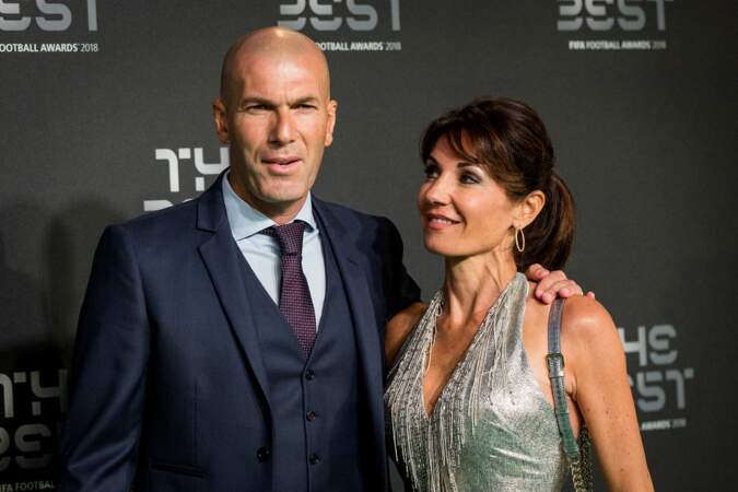 Zinedine et Véronique Zidane à la cérémonie des Trophées Fifa à Londres, en 2018