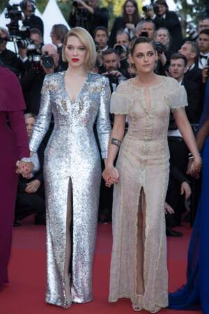 Les décolletés de Léa Seydoux et Kristen Stewart, deux sexy membres du jury, au festival de Cannes 2018.