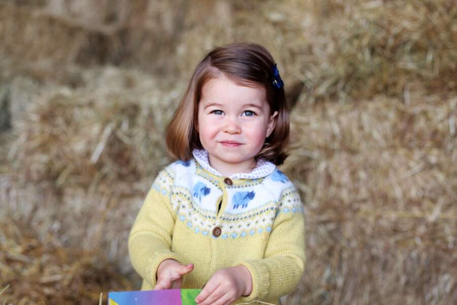 Charlotte, âgée de deux ans, sur un cliché publié par le palais de Kensington à l'occasion de son anniversaire
