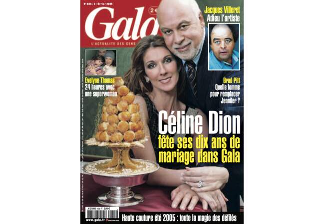 Céline Dion fête ses dix ans de mariage dans Gala 