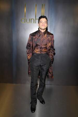 L'acteur de Bohemian Rhapsody, Rami Malek, était au défilé dunhill London durant la Fashion Week masculine.
