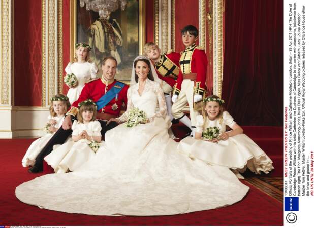 Portrait officiel du mariage du Prince William et de Kate Middleton le 29 avril 2011