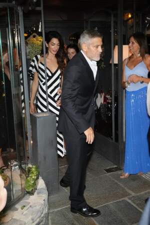 George Clooney, très en forme après son accident pour une sortie en amoureux avec Amal