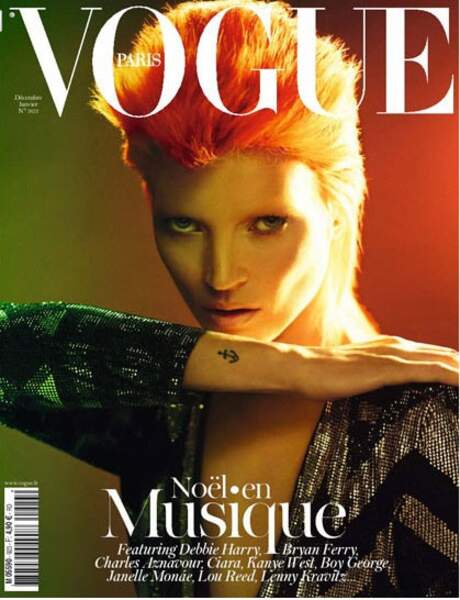 Kate Moss en David Bowie période Ziggy Stardust sous l'œil de Mert & Marcus pour vogue en 2011