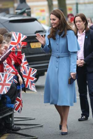 La duchesse de Cambridge, Kate Middleton, lors de sa visite en Irlande du Nord, le 28 février 2019.