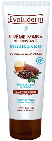 Crèmes Mains Nourrissante Irrésistible Cacao, Evoluderm, 2,25€, evoluderm.com