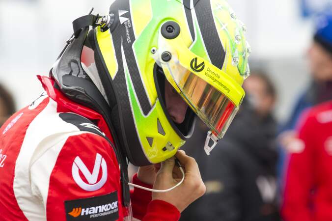 Première course en F3 de Mick Schumacher à Silverstone, le 14 avril 2017