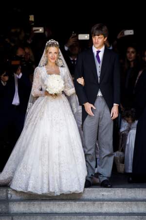 Le prince Ernst August Jr épouse Ekaterina Malysheva (en robe Sandra Mansour) le 8 juillet 2017 à Hanovre 