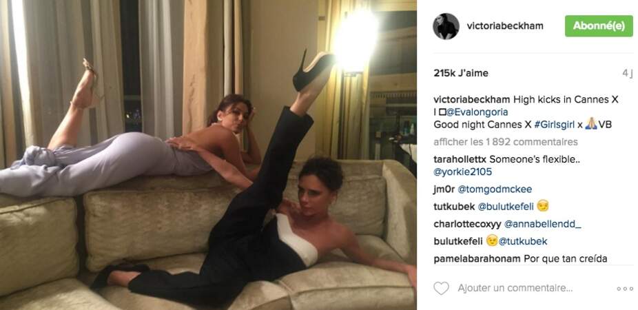 Eva Longoria et Victoria Beckham survoltées