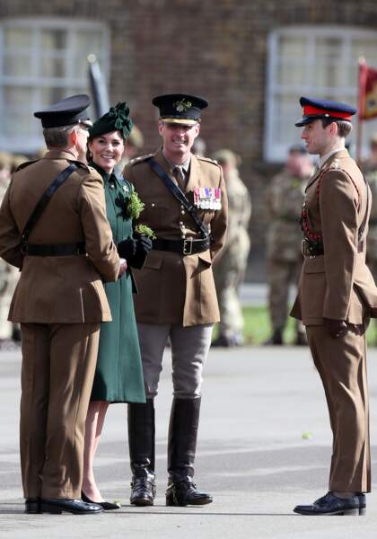  Kate Middleton lors de la parade de la Saint Patrick dans le quartier de Hounslow à Londres, le 17 mars.