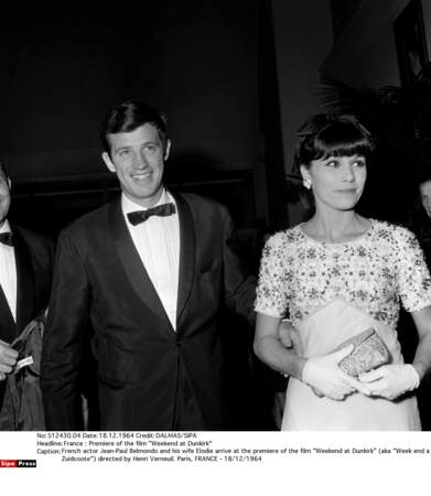 Jean-Paul Belmondo et Elodie Constantin en 1964