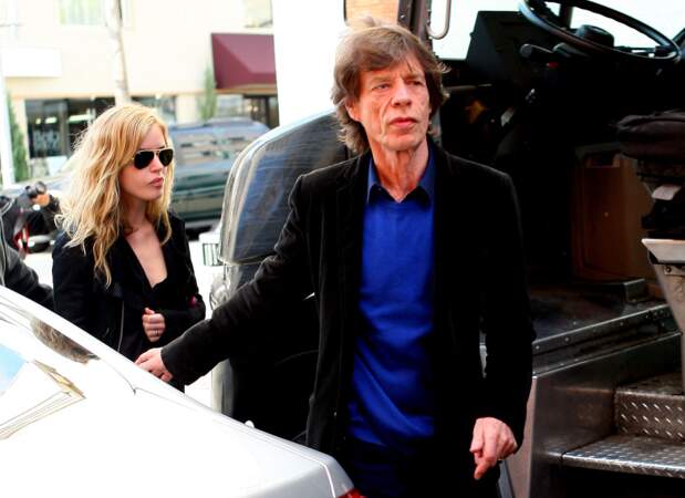 Mick Jagger et sa fille Gergia May à Los Angeles en 2011