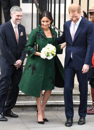 Meghan Markle et le prince Harry ont multiplié les gestes tendres ce lundi 11 mars, à Londres