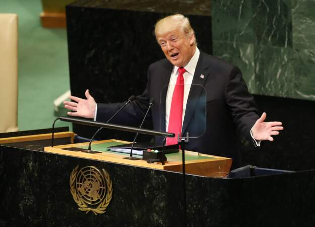 Le président Donald Trump lors de son discours à la 73ème session de l'Assemblée générale à l'ONU.
