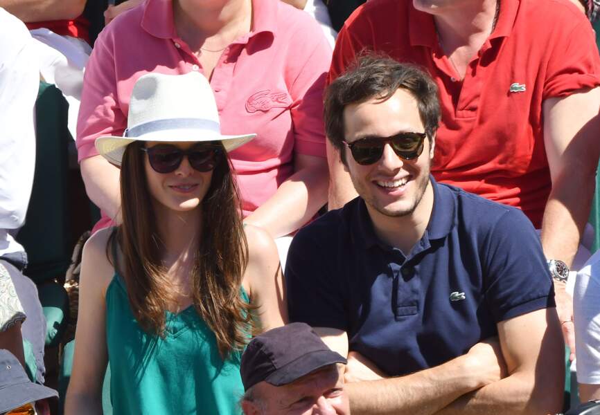 Vianney et sa compagne lors de la finale dames de Roland Garros à Paris le 10 juin 2017.