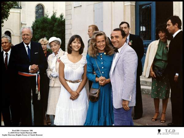 Avec Sophie Marceau et Brigitte Fossey, dans La boum 