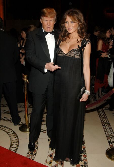 En 2005, enceinte, elle assiste au bras de Donald Trump à la cérémonie des "Night of the Stars" à New York
