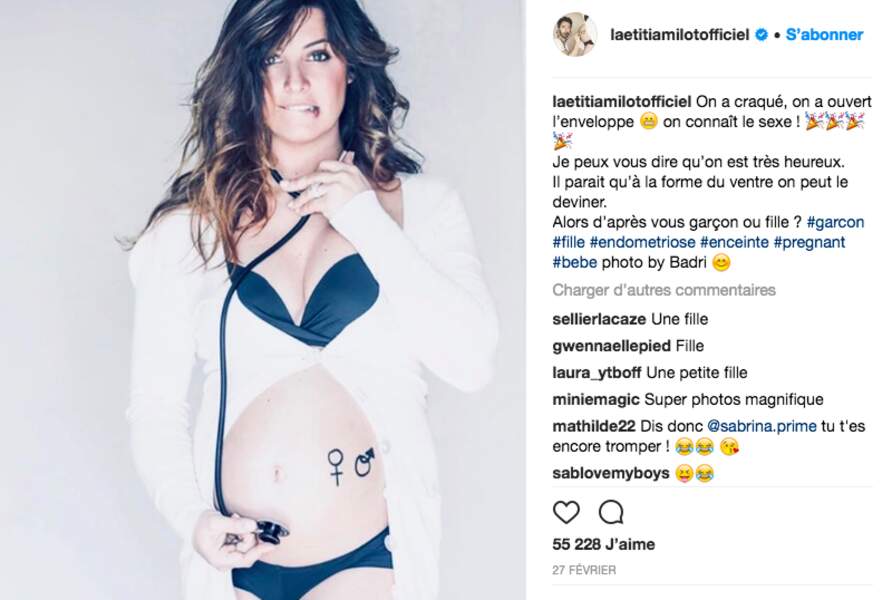 Laetitia Milo dévoile son "baby bump" sur Instagram 