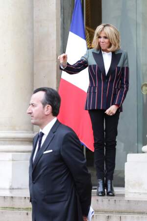 Brigitte Macron accueille Emine Erdogan la femme du président de la Turquie le 5 janvier 2018