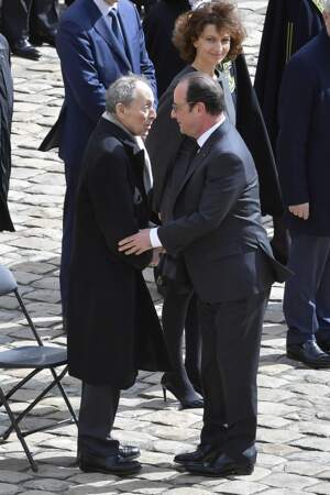 François Hollande salue l'ancien Premier ministre Michel Rocard