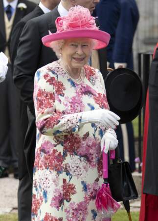 La reine Elizabeth II lors d'une garden party à Edimbourg le 4 juillet 2018