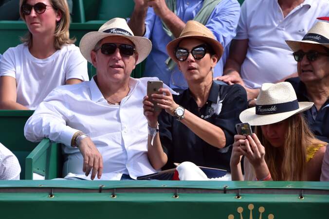Cristina Cordula et son compagnon Frédéric Cassin assistent à la victoire de N. Djokovic au tournoi de Monte Carlo