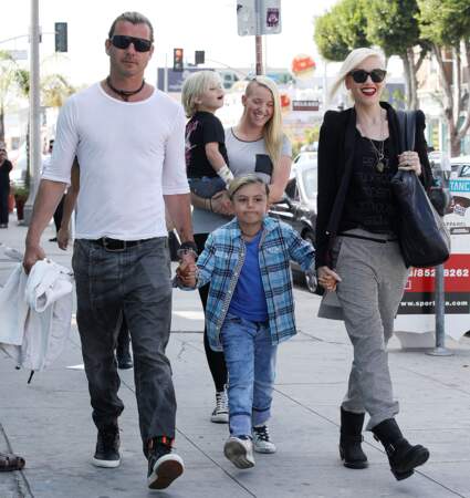 Gwen Stefani et Gavin Rossdale avec leurs enfants