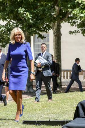 Brigitte Macron lors de la réunion des ministres de l'éducation en marge du G7 