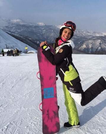 La miss Marine Lorphelin est partie skier au Japon.