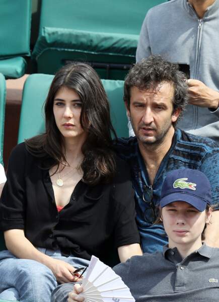 Cyrille Eldin et sa compagne Sandrine Calvayrac à Roland Garros le 30 mai 2018