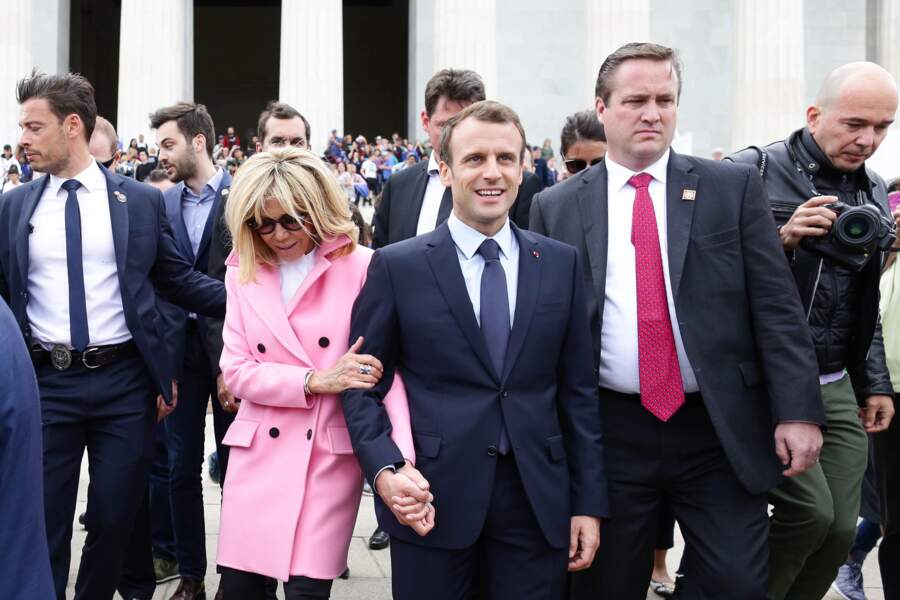 Tristan Bromet (chef de cabinet), Emmanuel Macron et sa femme Brigitte Macron