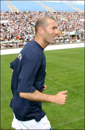 Zinédine Zidane lors du match pour le jubilé George Weah au Stade Vélodrome de Marseille en 2005