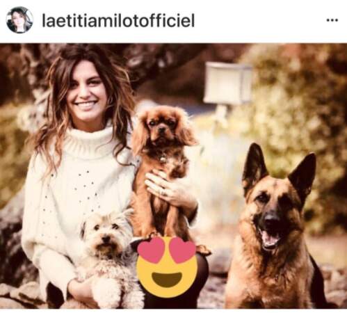 Laëtitia Milot et ses chiens