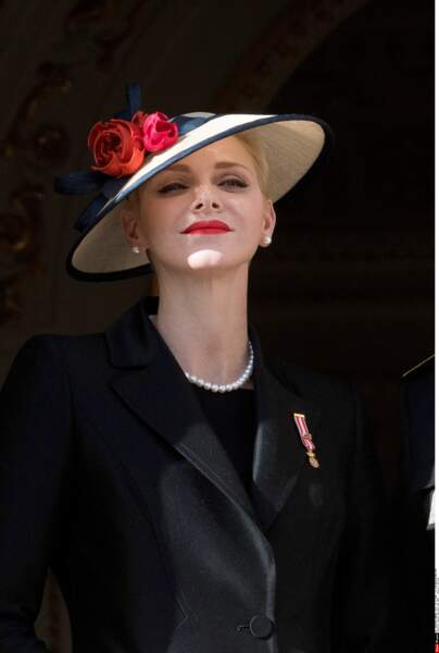 Majestueuse princesse Charlène pour la fête nationale monégasque