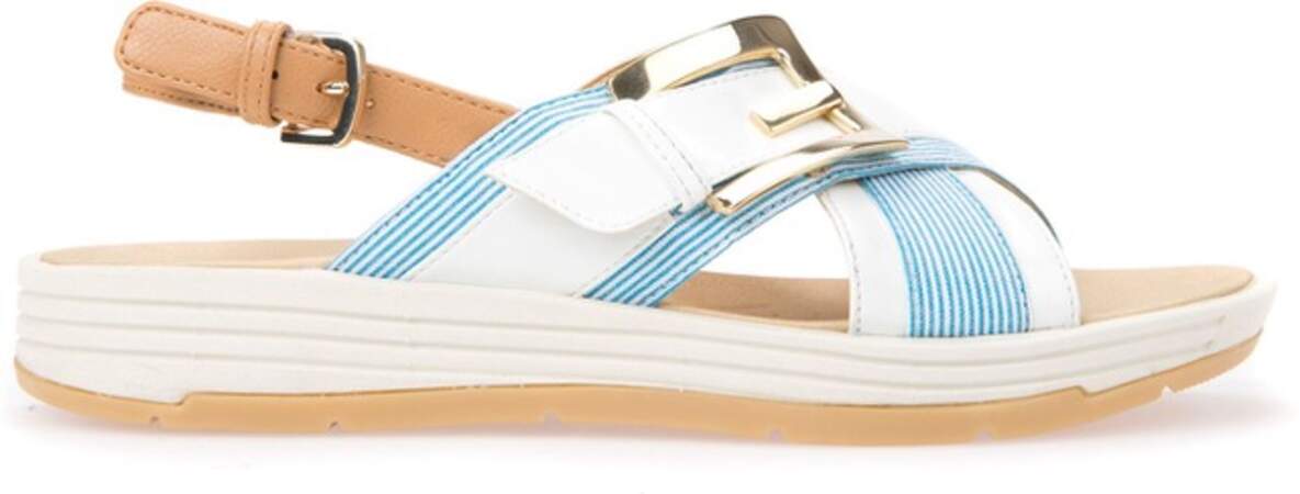 Azur, sandales compensées Geox, 95 € (geox.com)