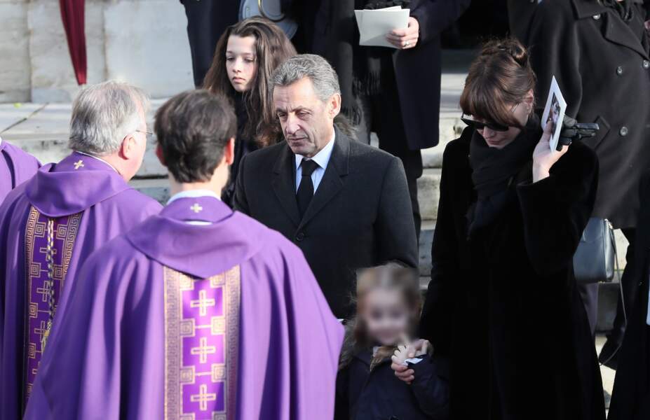 Nicolas Sarkozy, son épouse Carla Bruni-Sarkozy et leur fille Giulia